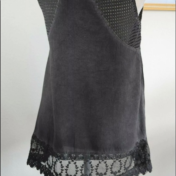NEW Agnes & Dora Eyelet Tunic Sleeveless Gray Embroidered Lace Top-XS (0… - Picture 3 of 12